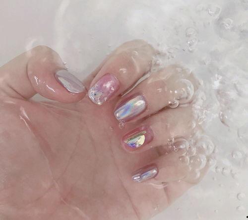 网红美甲前后对比图